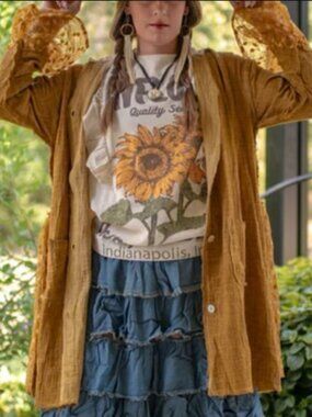 Jaded Gypsy “Elysia Weekend” Top – Burnt Gold | L/XL | NWOT